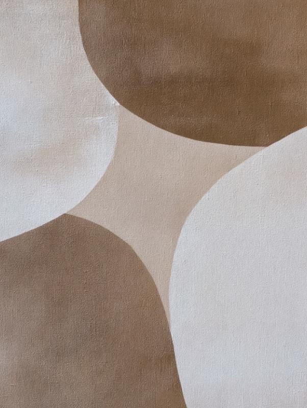 Neutral Brown Geometric Abstract