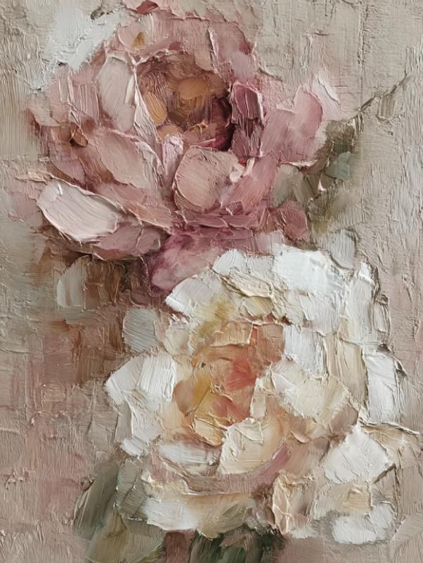 Blush Floral Painting