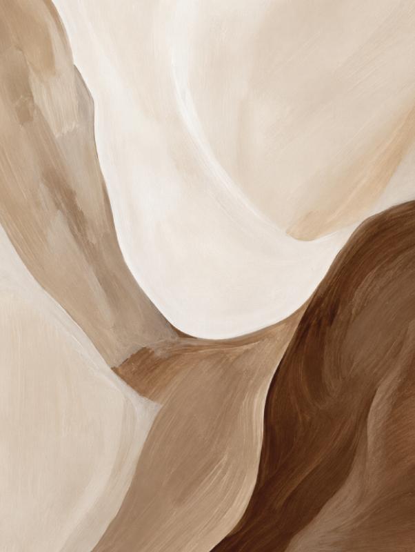 Brown Beige Organic Abstract