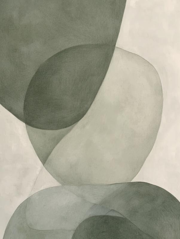 Sage Green Organic Abstract