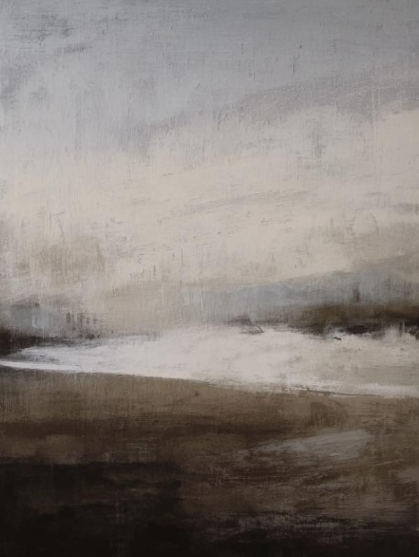 Moody Neutral Abstract Landscape