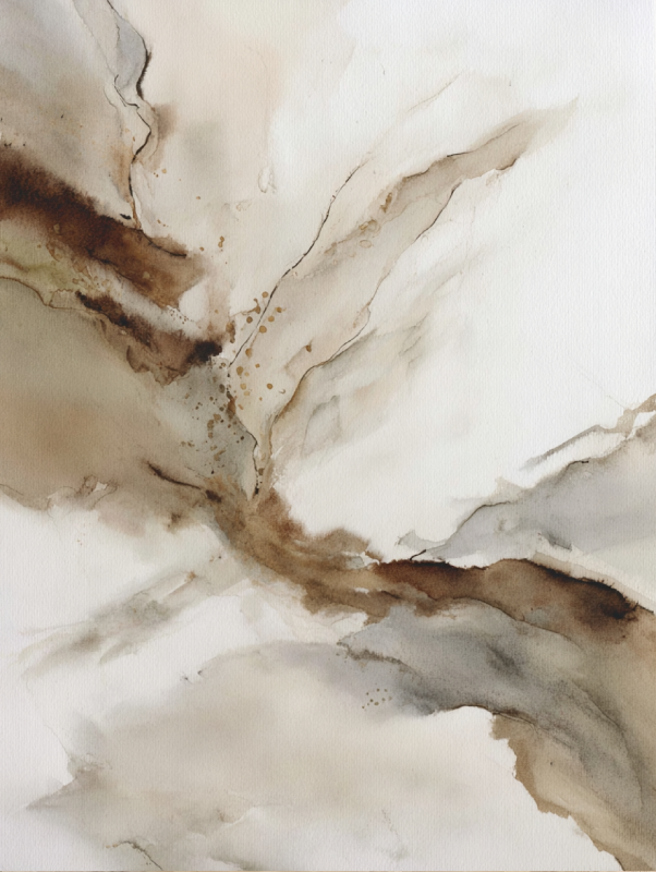 Neutral Abstract Watercolor Print