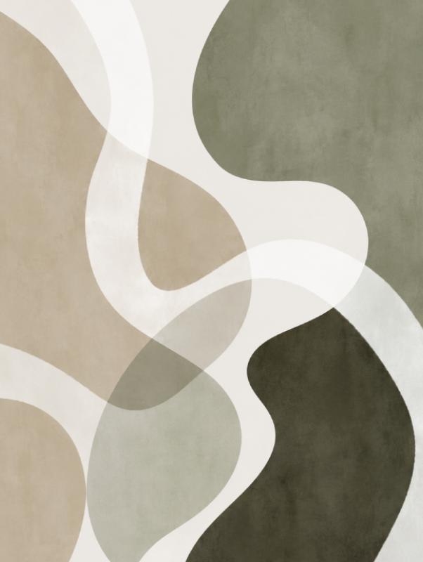 Sage Green Organic Abstract