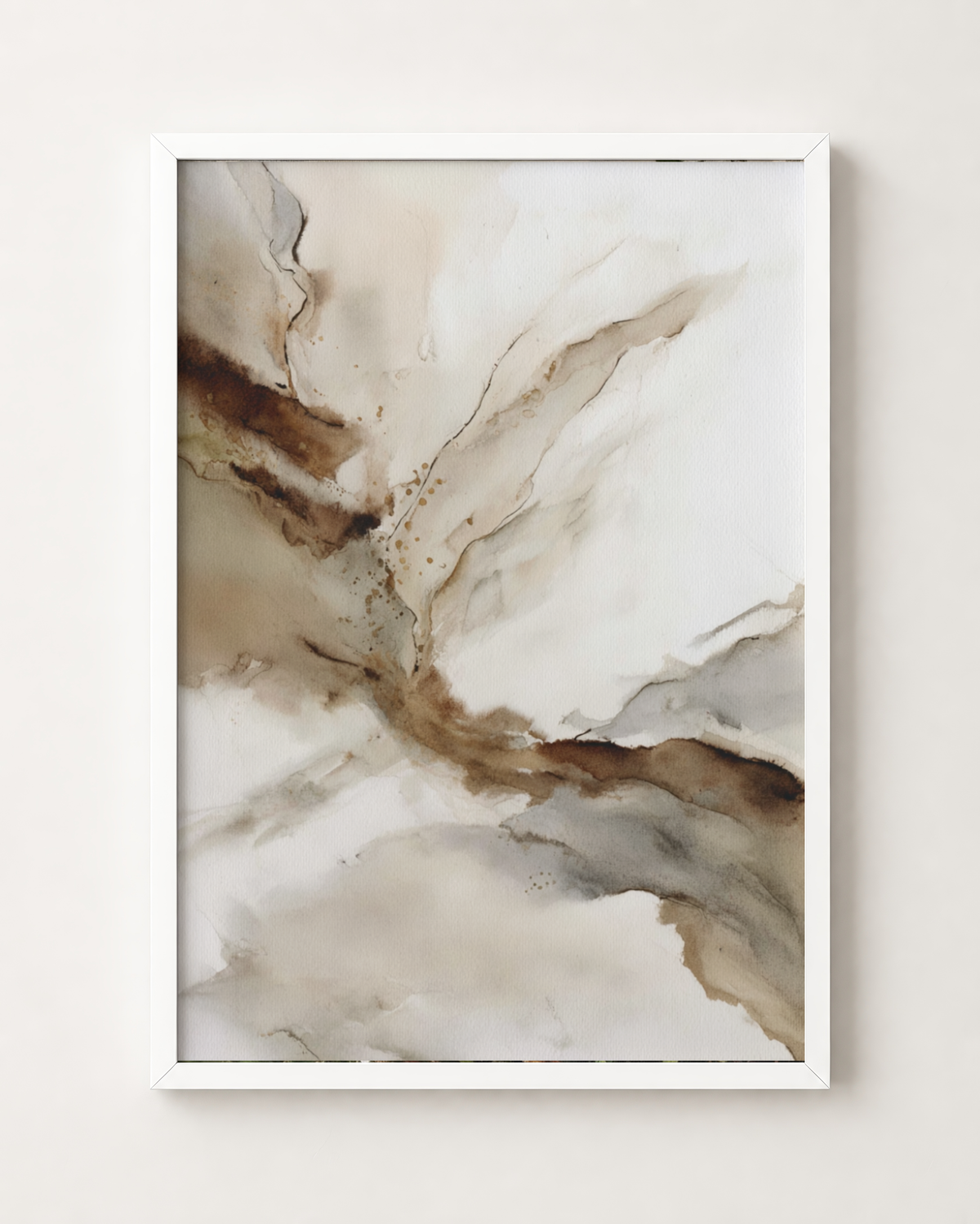 Neutral Abstract Watercolor Print
