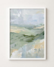 Soft Green Abstract Landscape