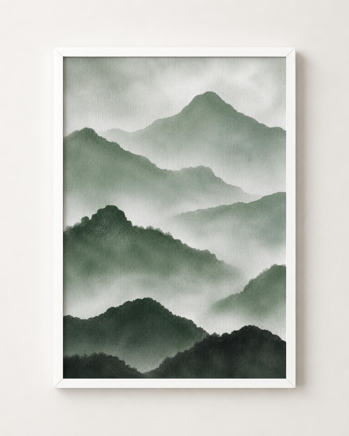Green Misty Mountain Print