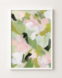 Pink Green Floral Abstract