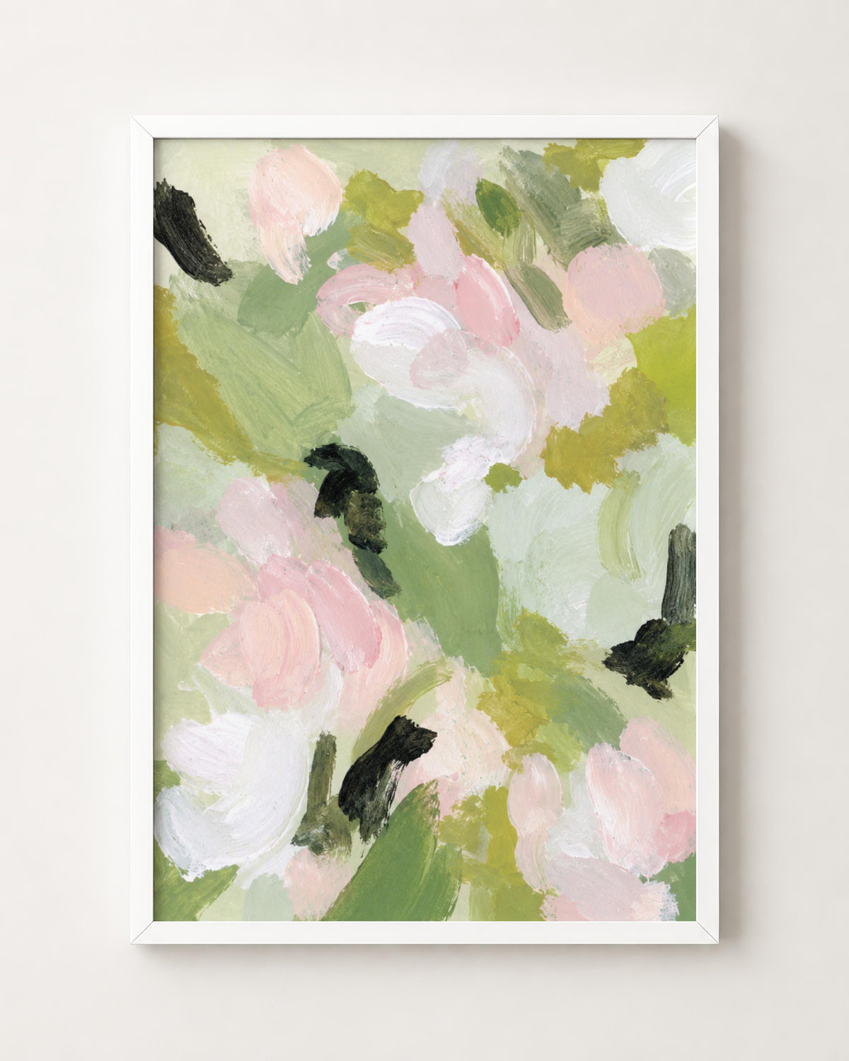 Pink Green Floral Abstract