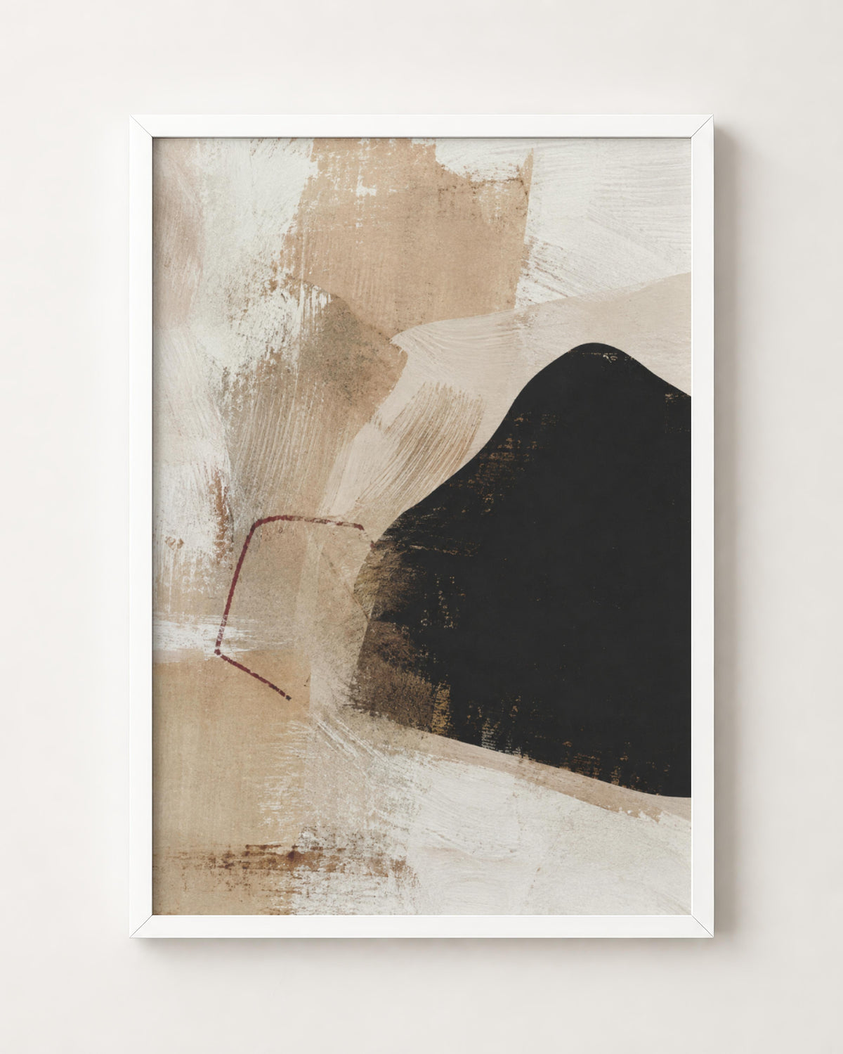 Black Beige Textured Abstract