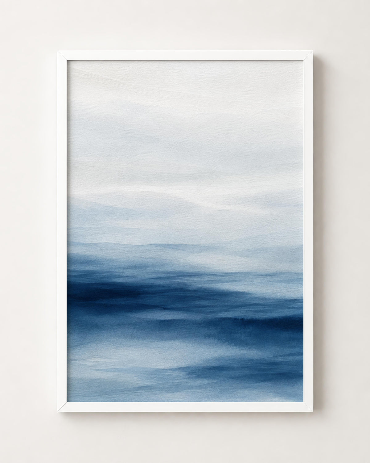 Blue Coastal Watercolor Print