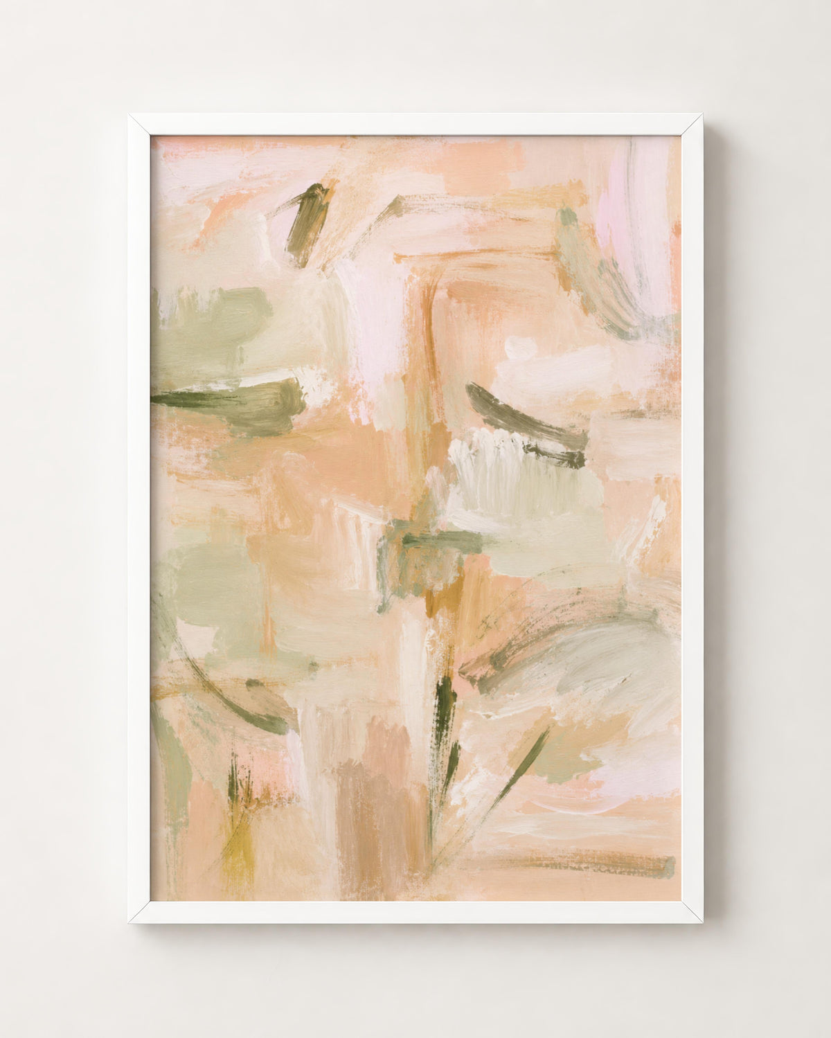 Peach Sage Abstract Print