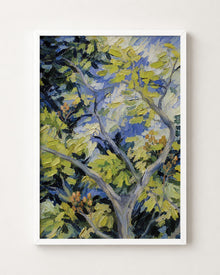 Blue Green Tree Painting
