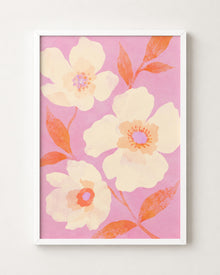 Pink Floral Botanical Print