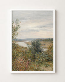 Vintage River Landscape Print