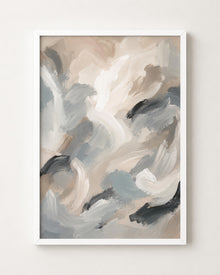 Neutral Gray Abstract Painting