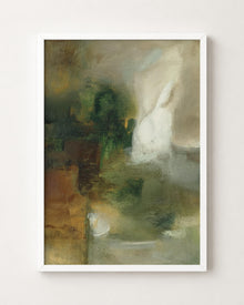 Moody Green Abstract Painting