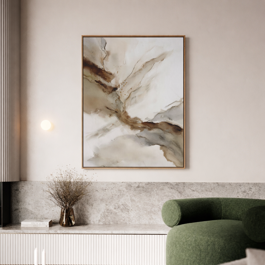 Neutral Abstract Watercolor Print