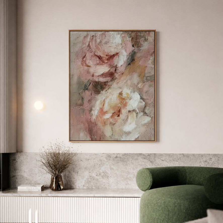 Blush Pink Floral Wall Art