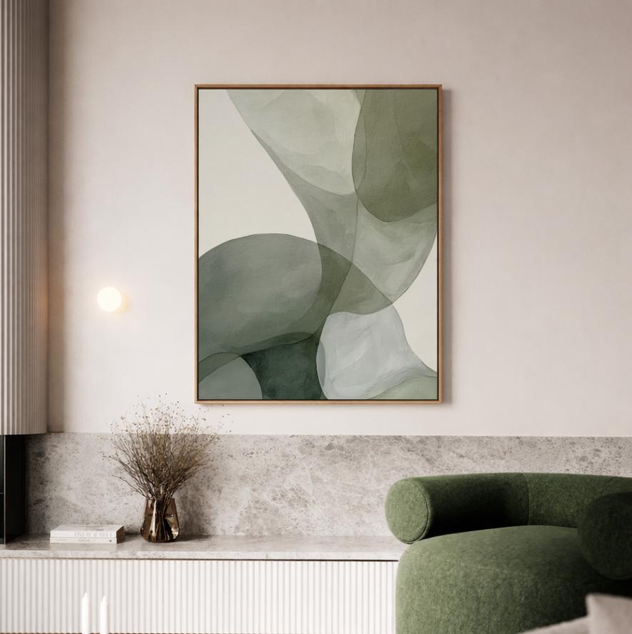 Sage Green Organic Abstract