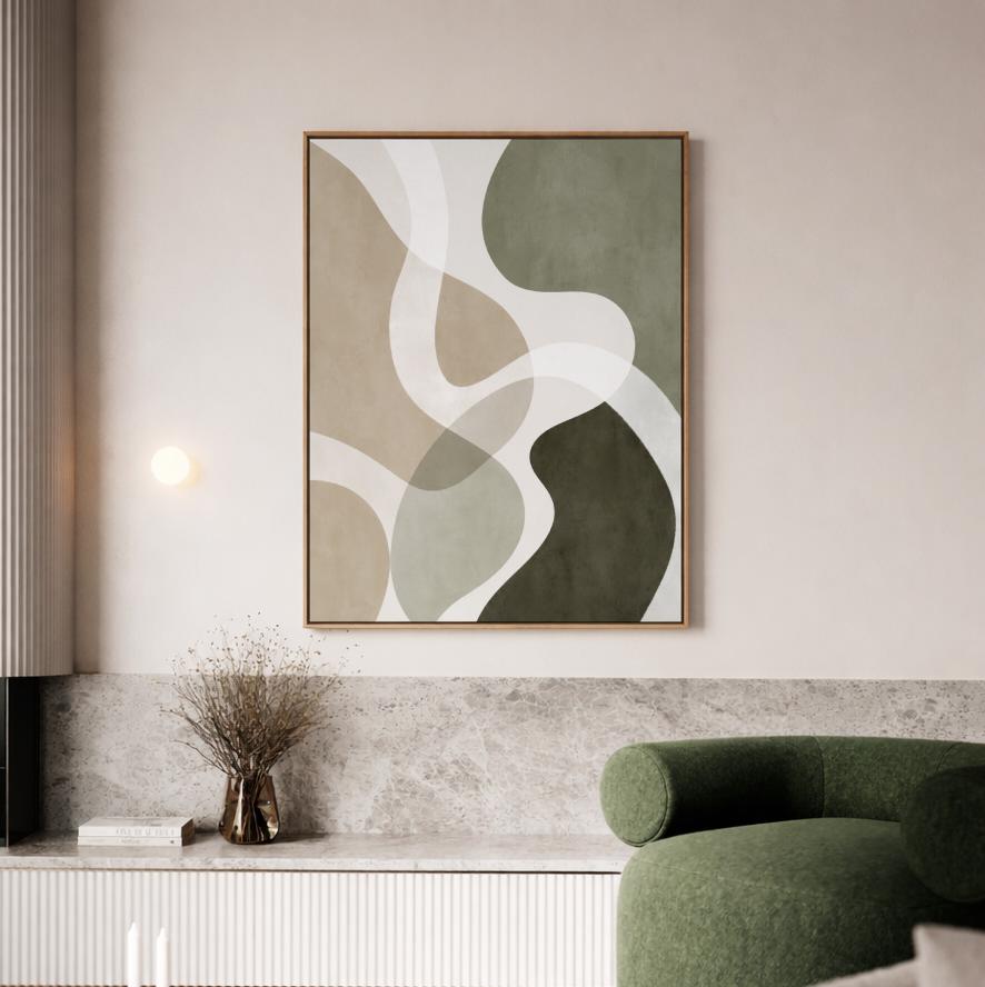 Sage Green Organic Abstract