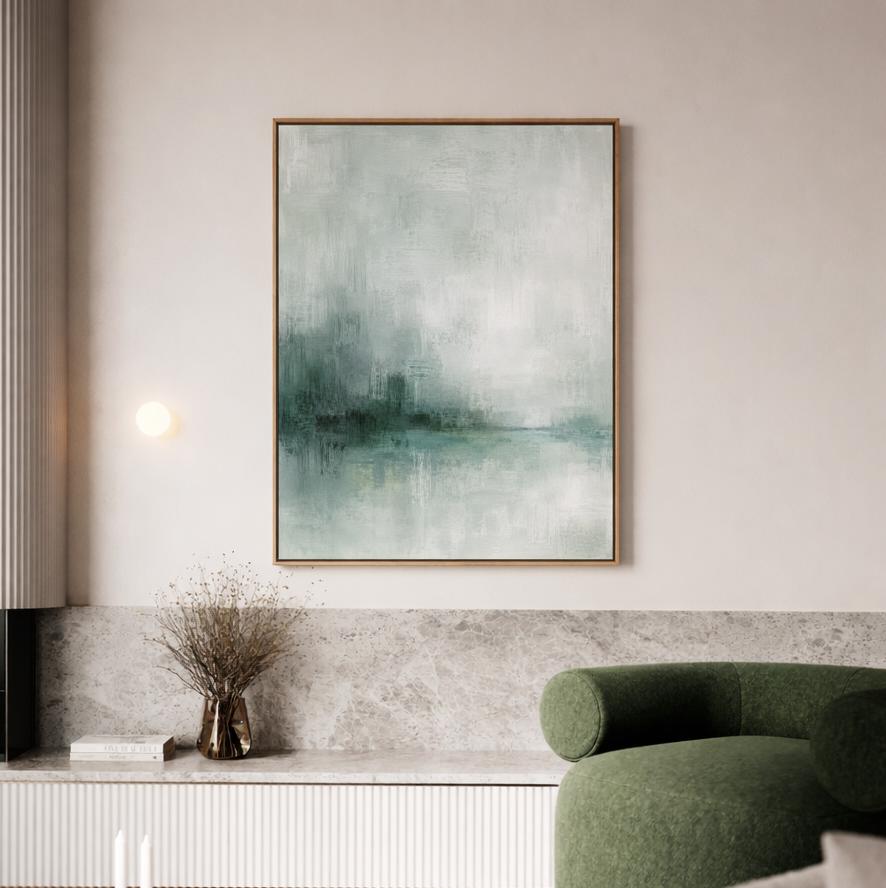 Soft Sage Abstract Landscape