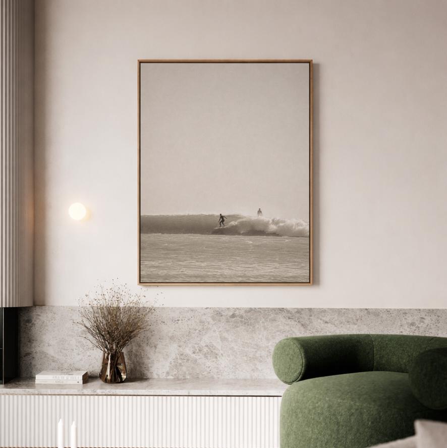 Neutral Surfer Coastal Print