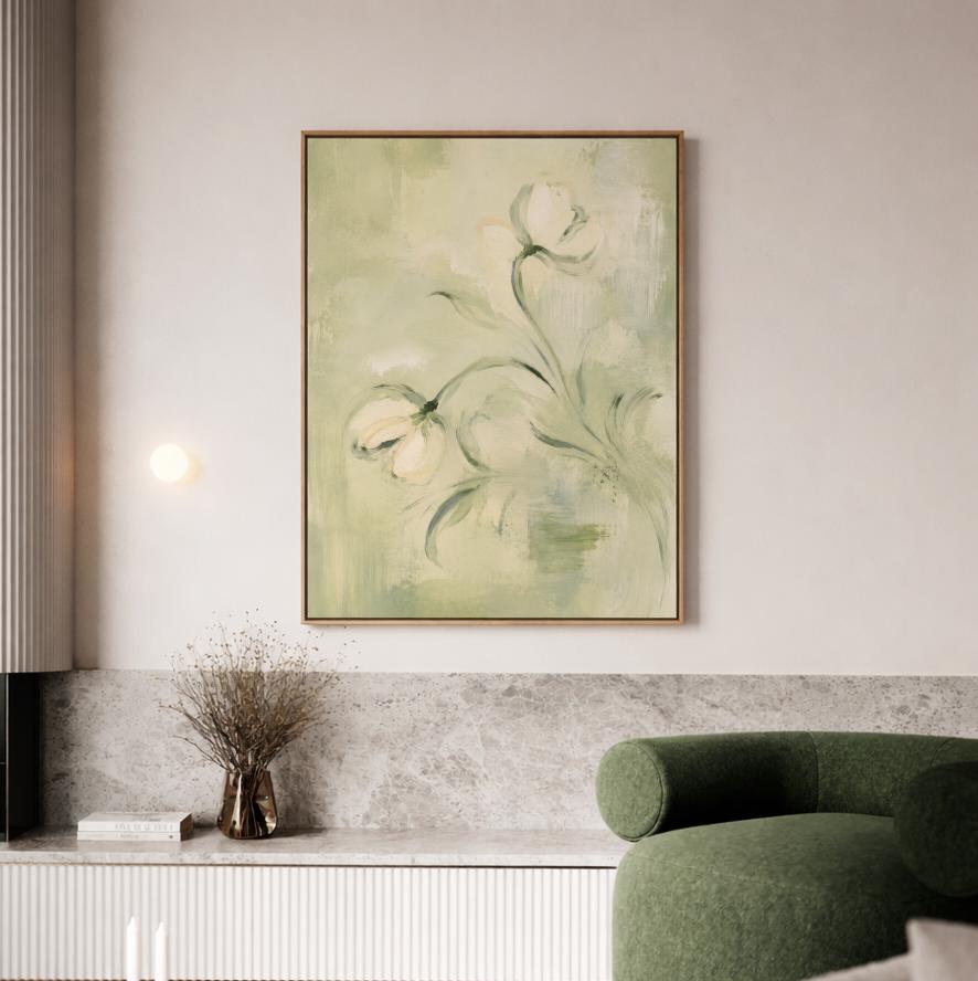 Sage Green Floral Print