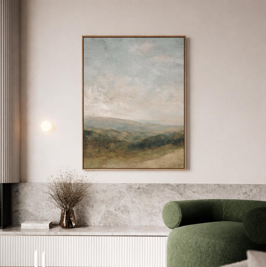 Moody Neutral Mountain Landscape
