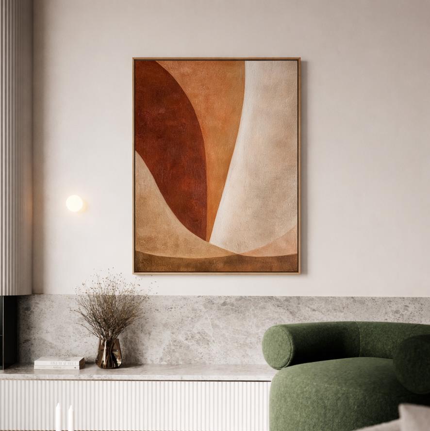 Terracotta Beige Organic Abstract