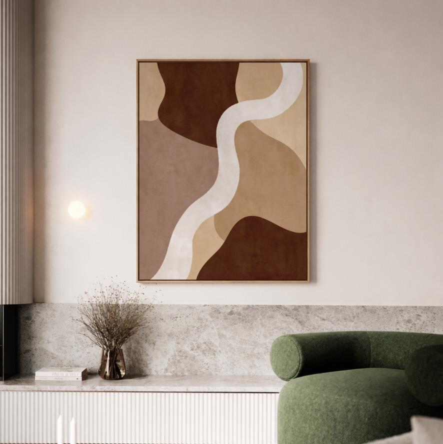 Brown Beige Organic Abstract