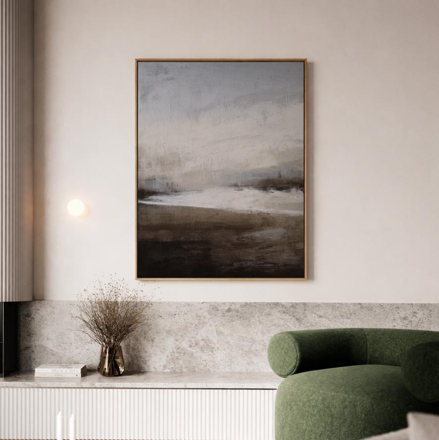 Moody Neutral Abstract Landscape