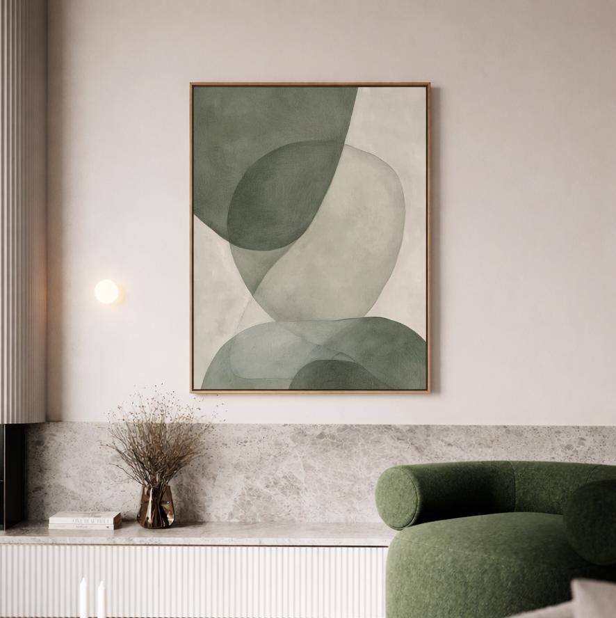 Sage Green Organic Abstract