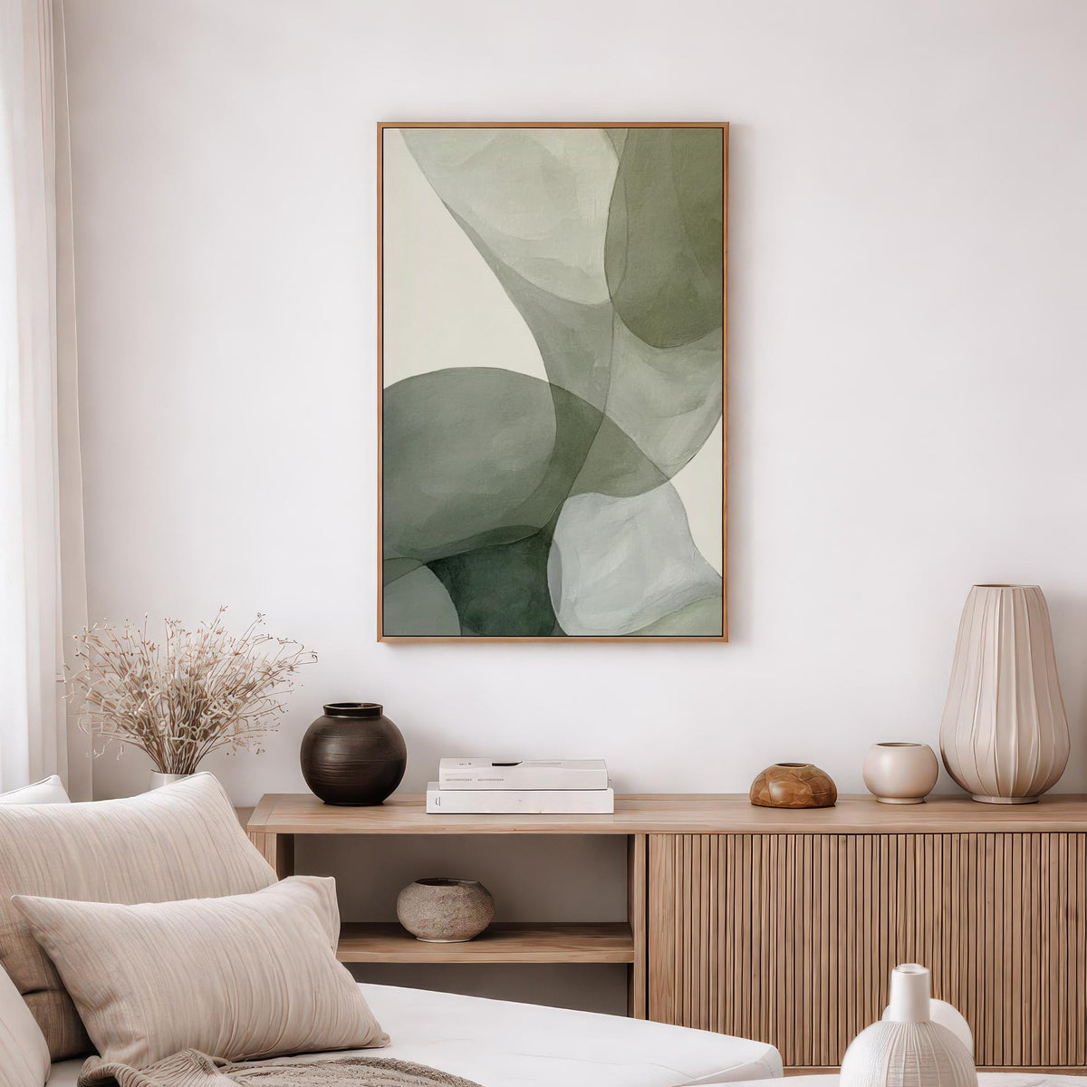 Sage Green Organic Abstract