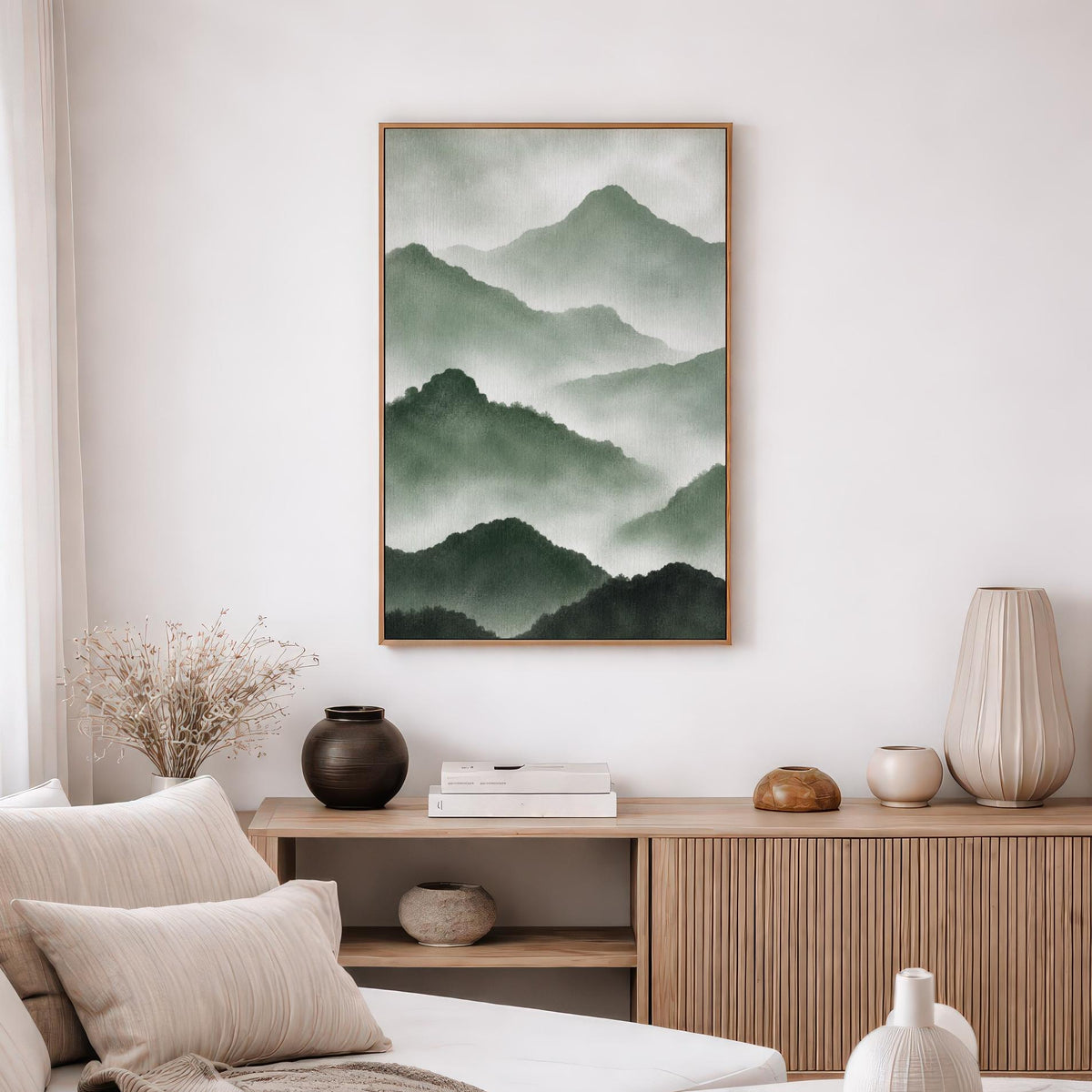 Green Misty Mountain Print