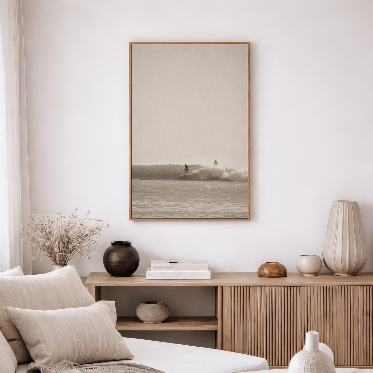 Neutral Surfer Coastal Print