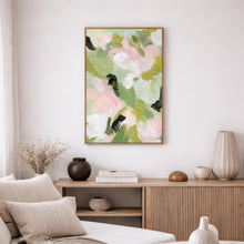 Pink Green Floral Abstract