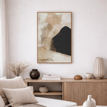 Black Beige Textured Abstract