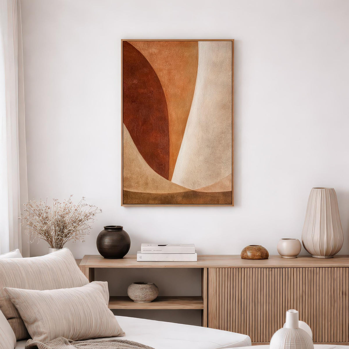 Terracotta Beige Organic Abstract