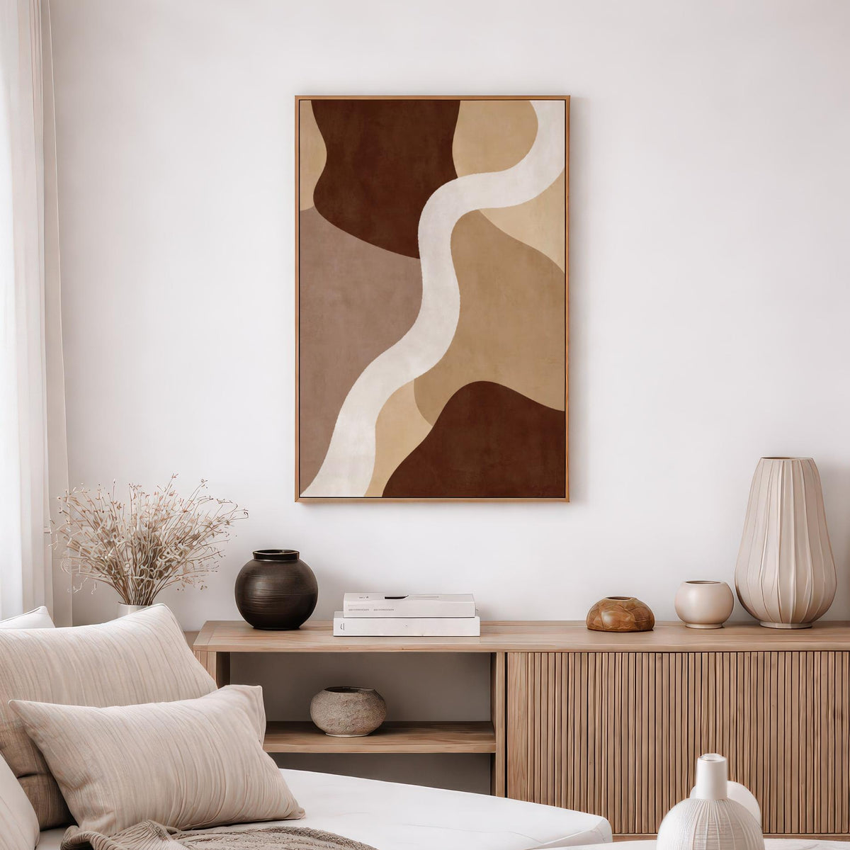 Brown Beige Organic Abstract
