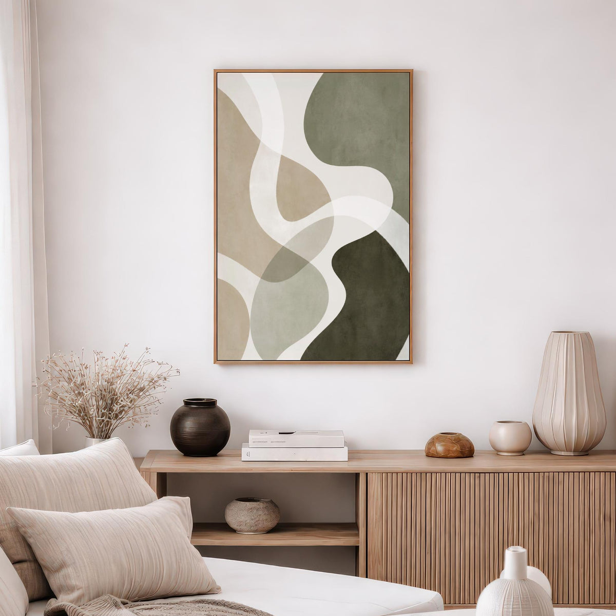 Sage Green Organic Abstract