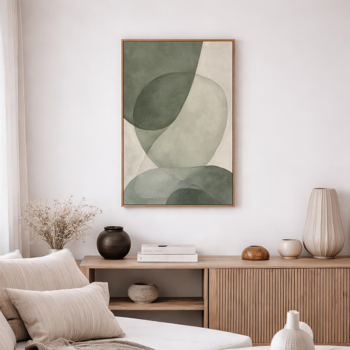 Sage Green Organic Abstract