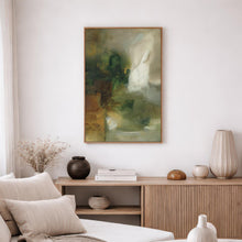 Moody Green Abstract Painting