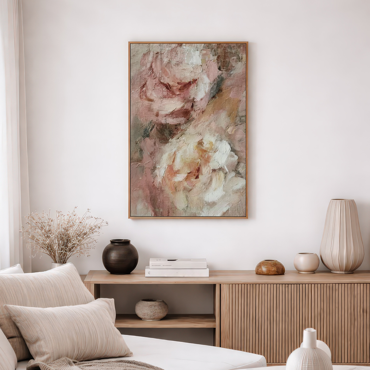 Blush Pink Floral Wall Art