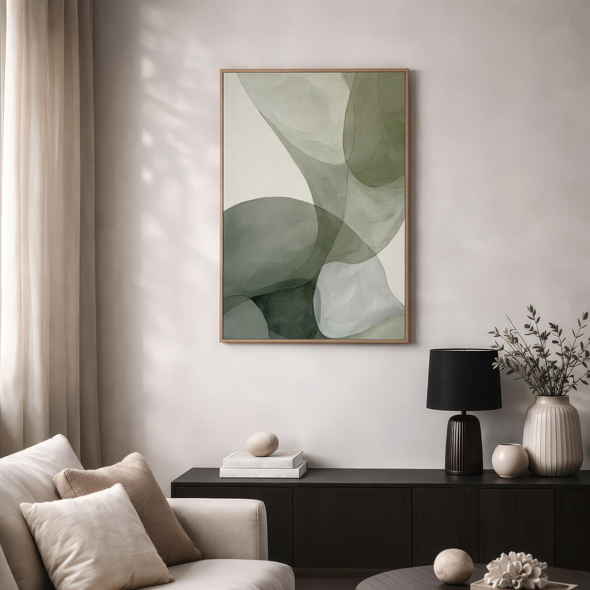Sage Green Organic Abstract