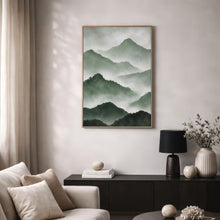 Green Misty Mountain Print