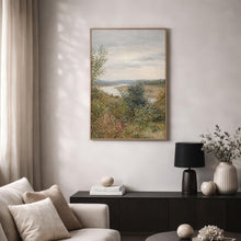 Vintage River Landscape Print