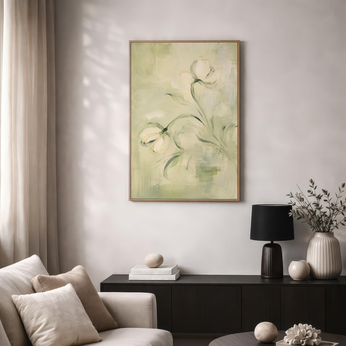 Sage Green Floral Print