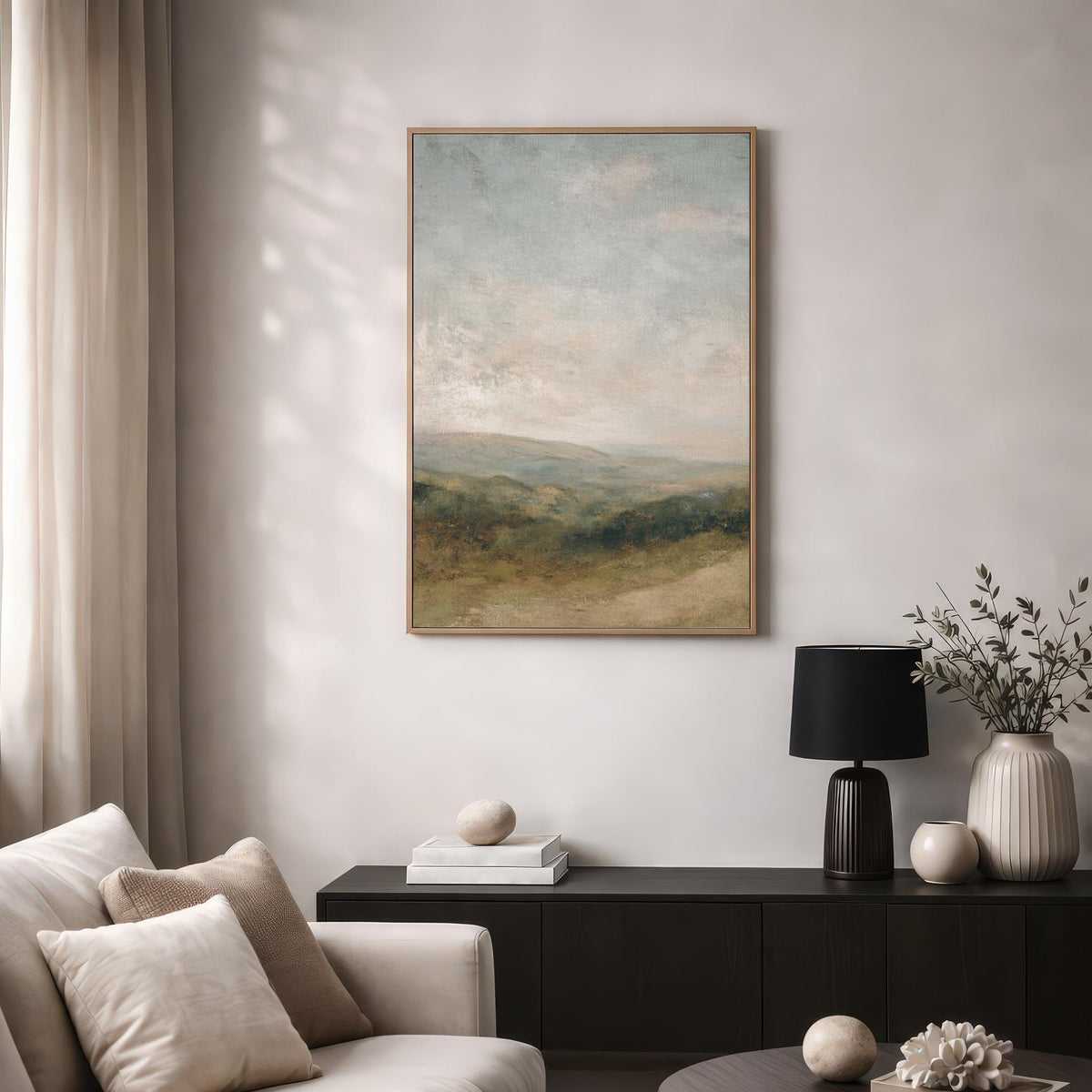 Moody Neutral Mountain Landscape