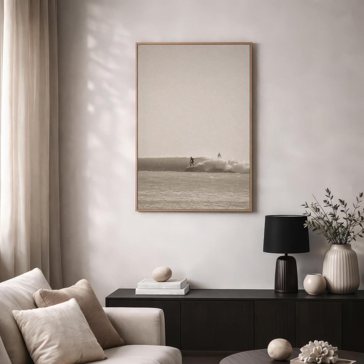 Neutral Surfer Coastal Print