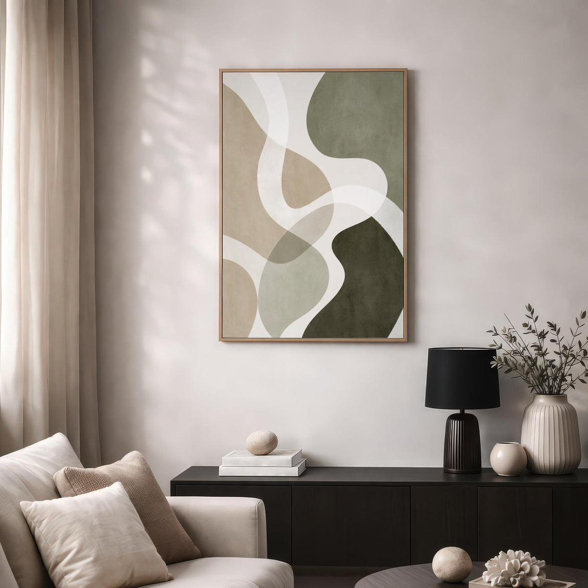 Sage Green Organic Abstract